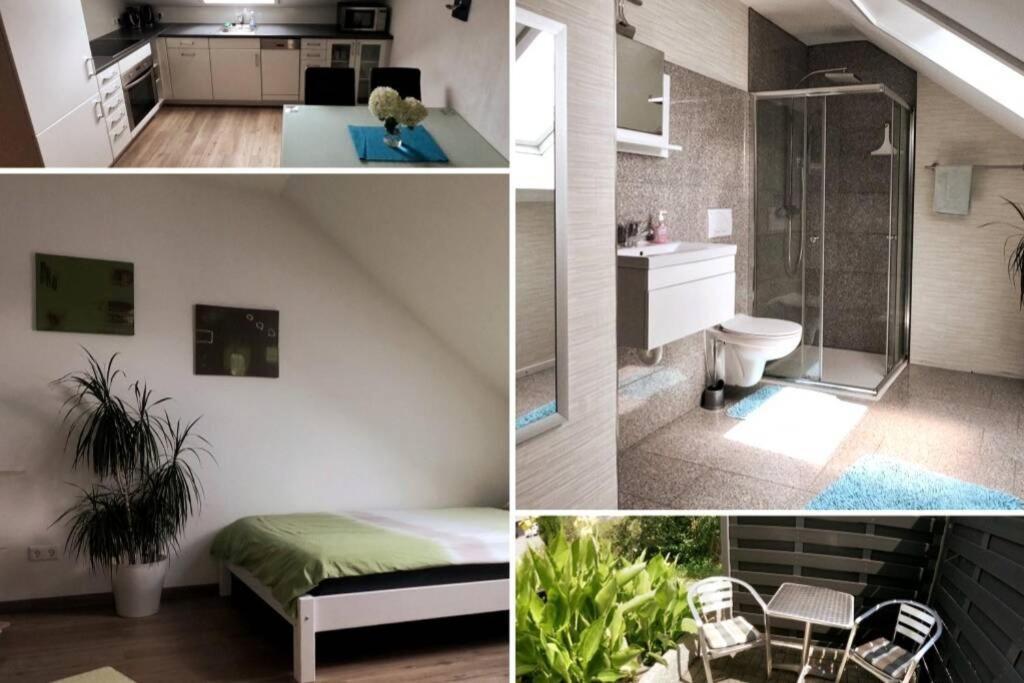 Moderne Ferienwohnung In Durmersheim 2 Zi, Naehe Rhein Und Messe Ka Luaran gambar